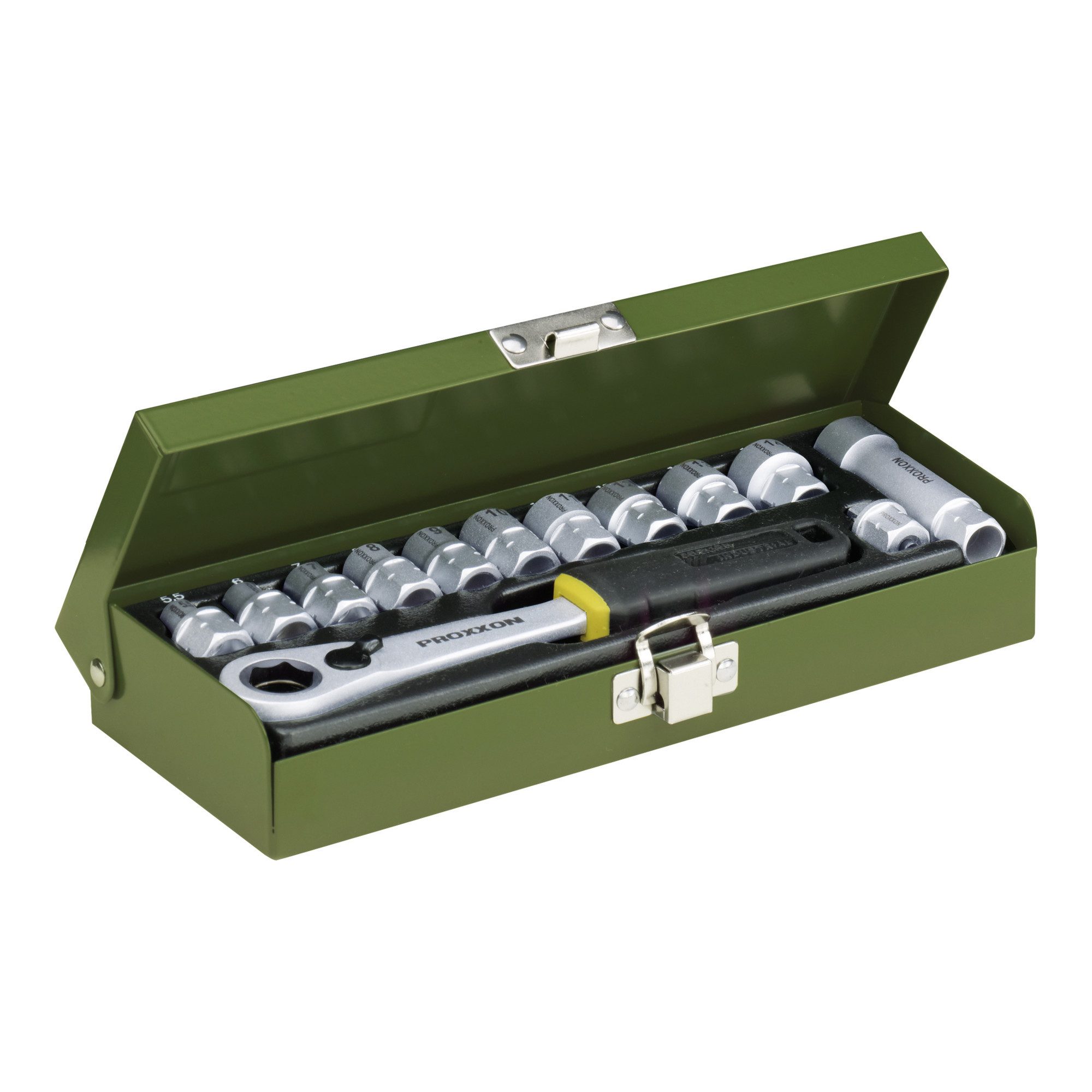 PROXXON INDUSTRIAL Umschaltknarre Proxxon Werkstatt-Spezialsatz, 5.5 bis 14 mm (13-tlg), 1/4"