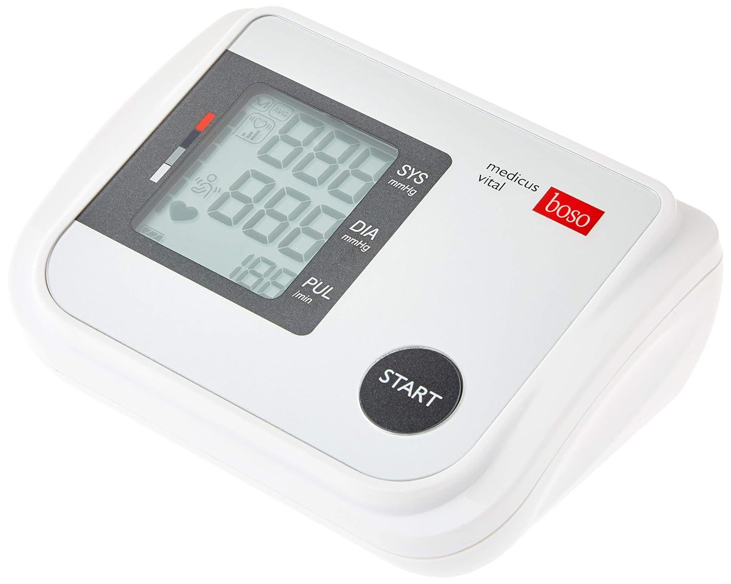 boso Oberarm-Blutdruckmessgerät boso medicus vital, Bewegungssensor zur Vermeidung von Fehlmessungen, Herzrhythmusstörungen Erkennung, Intelligente Aufpumpautomatik