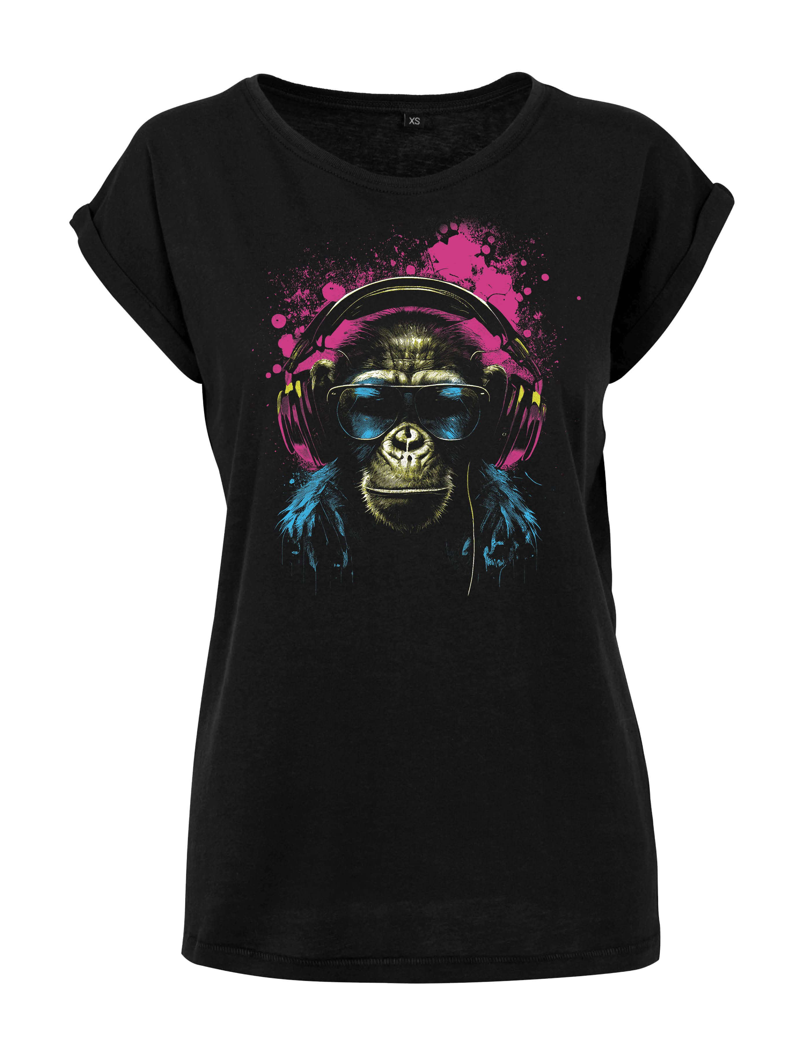 Youth Designz Print-Shirt "Affe Headset" Damen günstig online kaufen