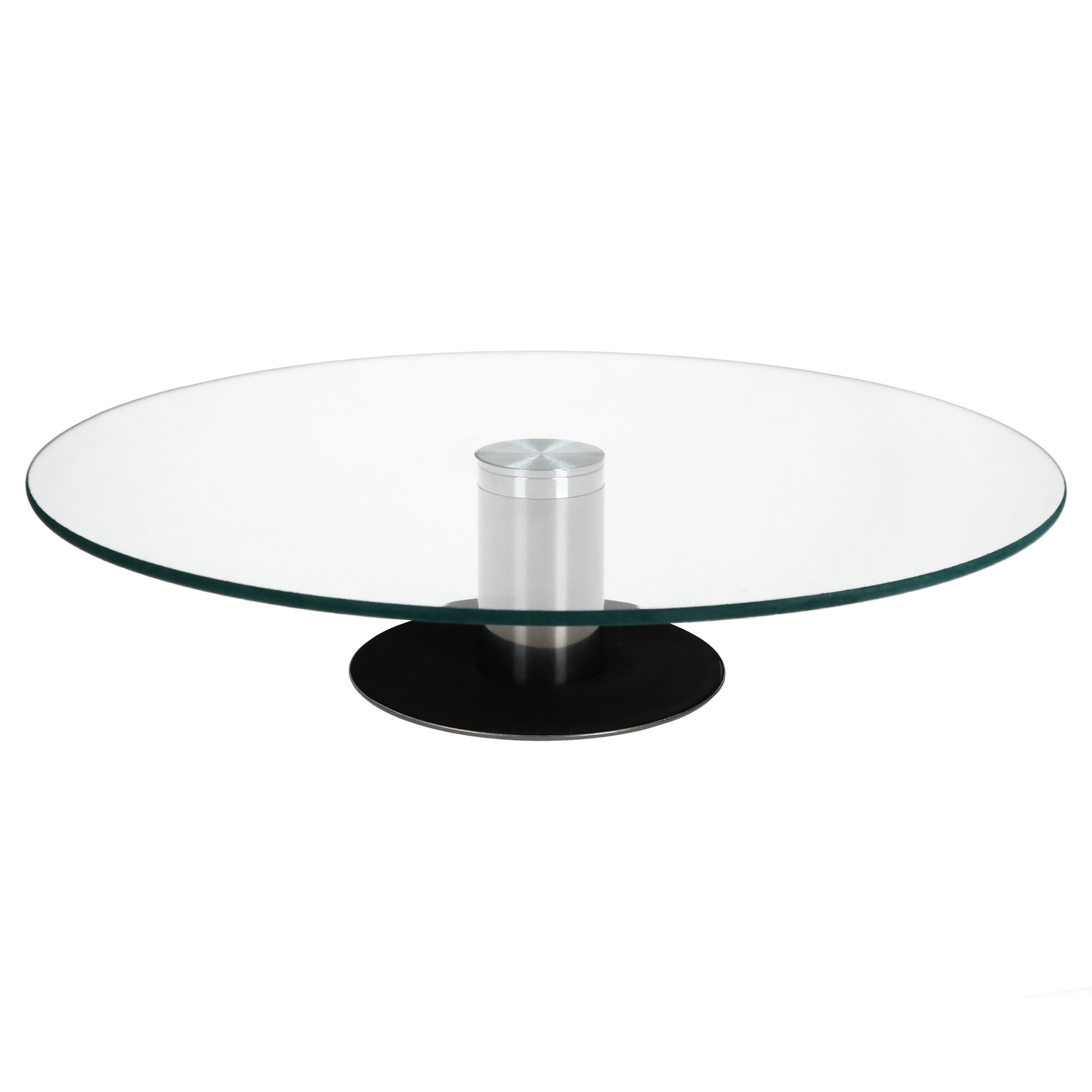 MamboCat Tortenplatte MamboCat Tortenplatte auf Fuß Glas Metall Ø30cm drehbar Käseplatte, Glas