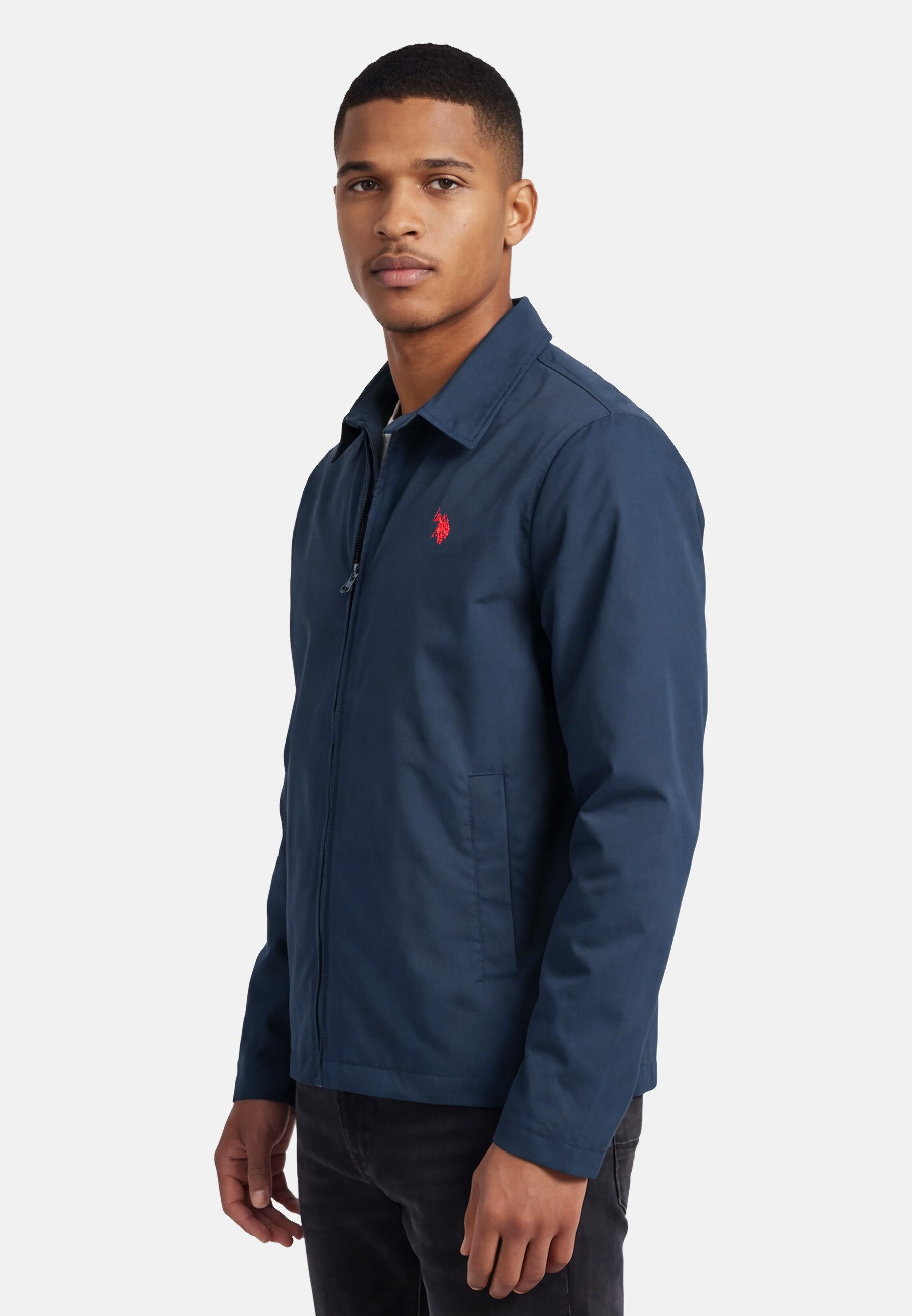 U.S. Polo Assn. Hemdjacke USMaverrick - Herren Übergangsjacke leicht – Freizeitjacke mit Stretch Leichte Jacke mit Reißverschluss und Seitentaschen