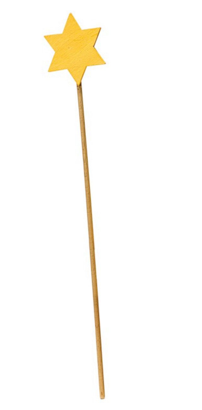 Ostheimer Krippenfigur Stern für Engel (Stern mit Stab) No. 4000, Ersatzstern aus Holz (Set, 1 St., 1), Made in Germany