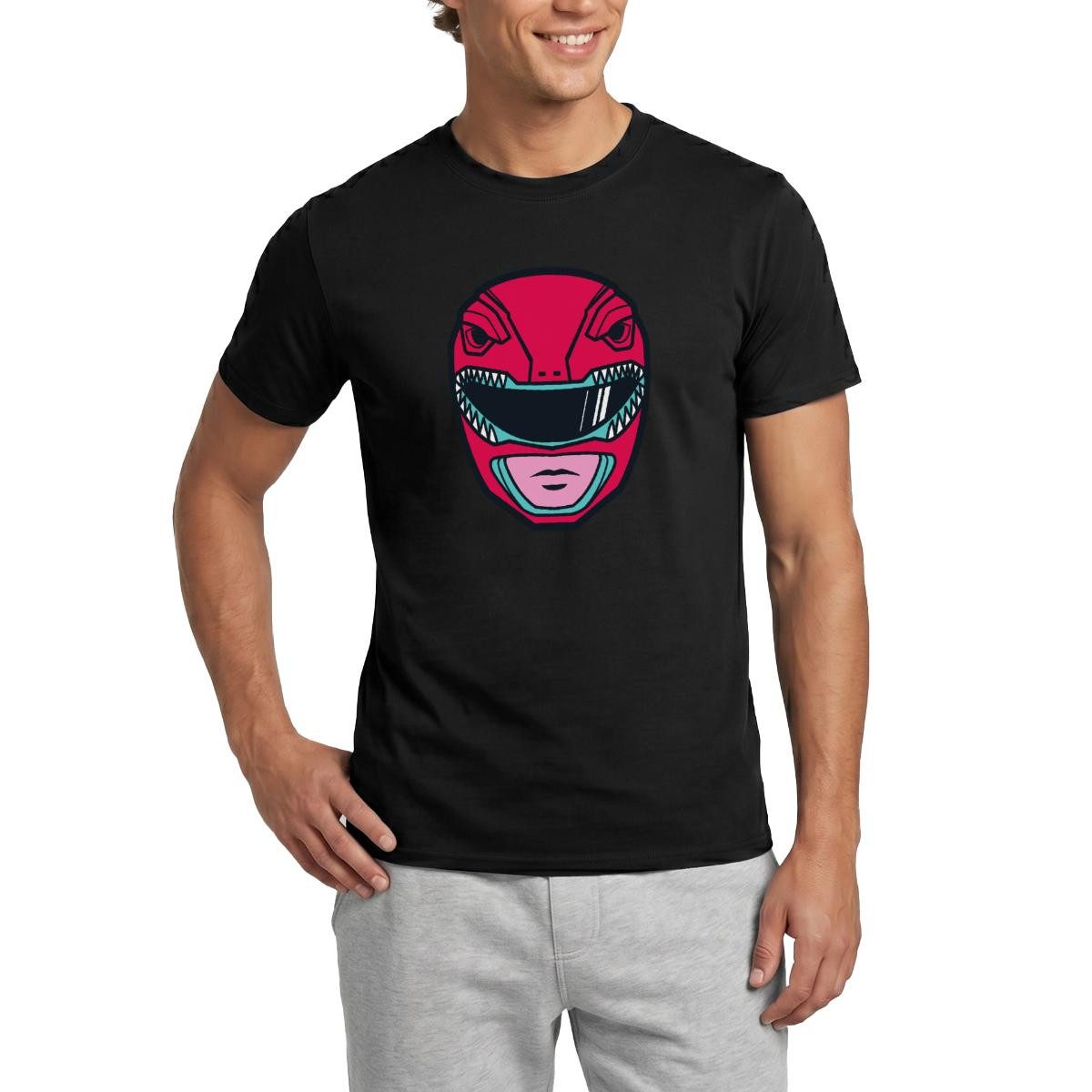 Spreadshirt T-Shirt Power Rangers Roter Ranger Helm Männer T-Shirt (1-tlg)