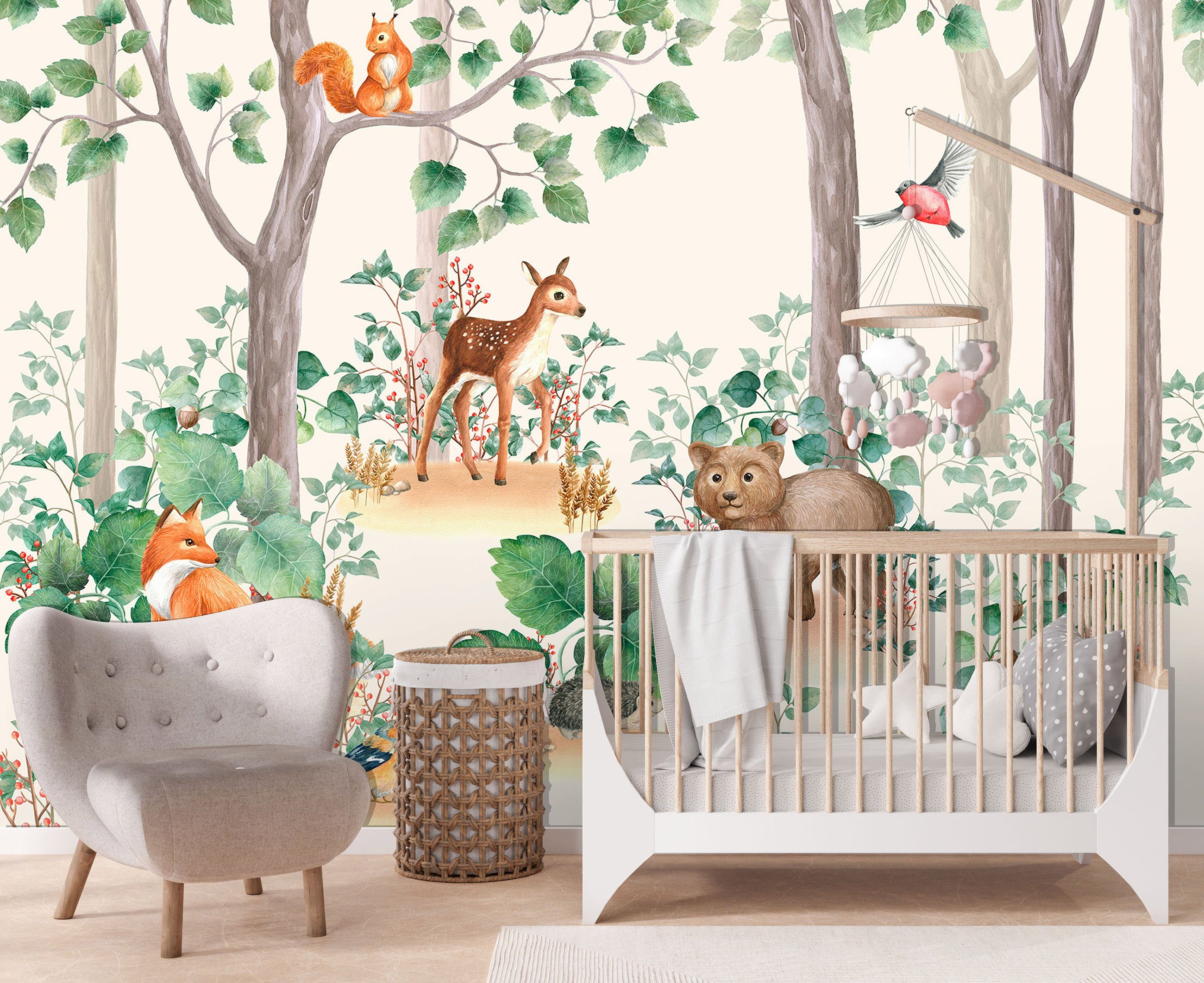 Wallarena Fototapete Kinderzimmer Jungen Mädchen Wald günstig online kaufen