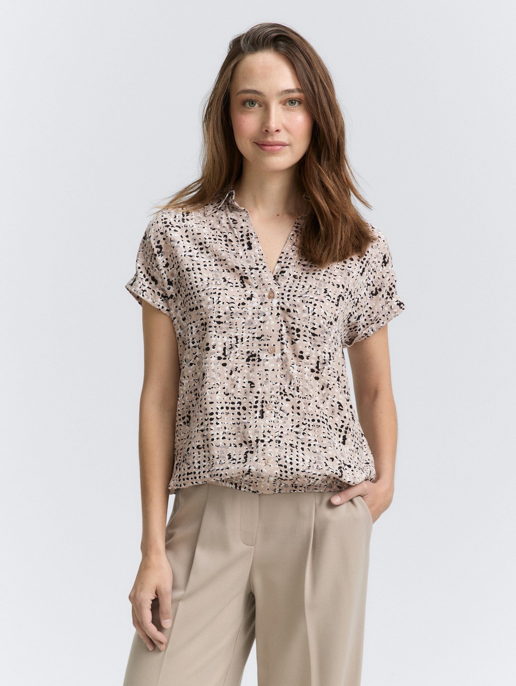 TOM TAILOR Kurzarmbluse Bluse mit Muster günstig online kaufen