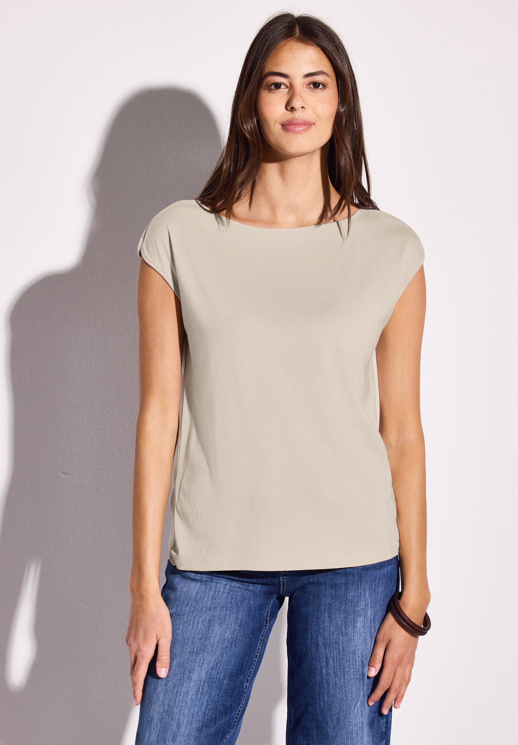 STREET ONE T-Shirt mit U-Boot-Ausschnitt