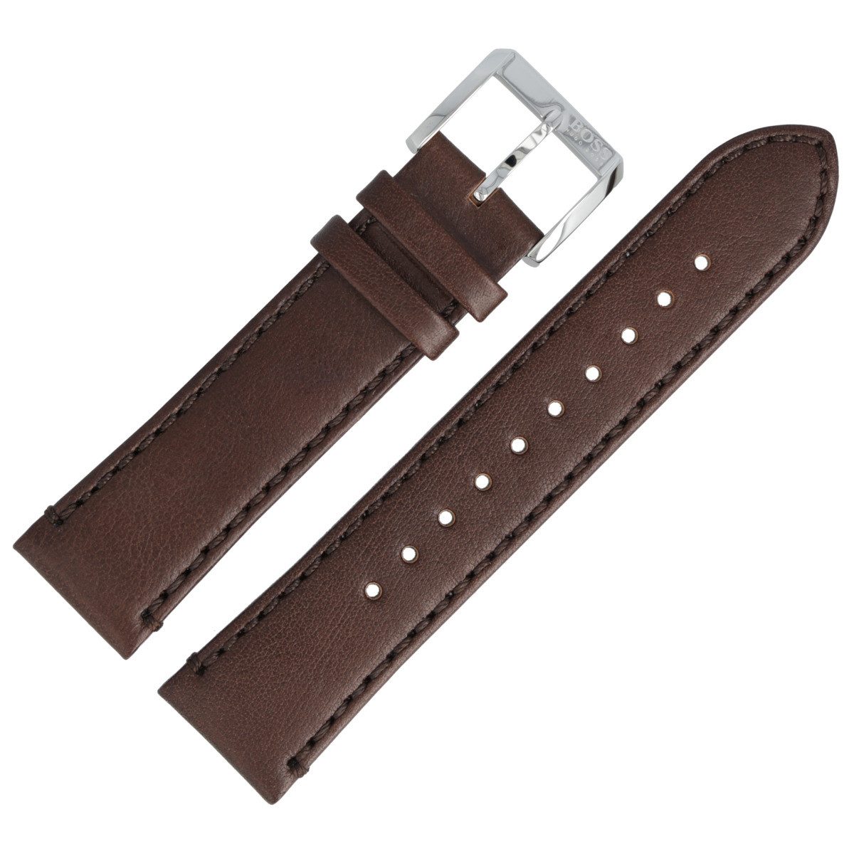 BOSS Uhrenarmband 22mm Leder Braun 659302689