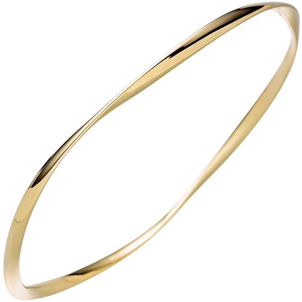 Schmuck Krone Armreif 3mm Armreif aus 925 Silber vergoldet, verdreht, Silber 925