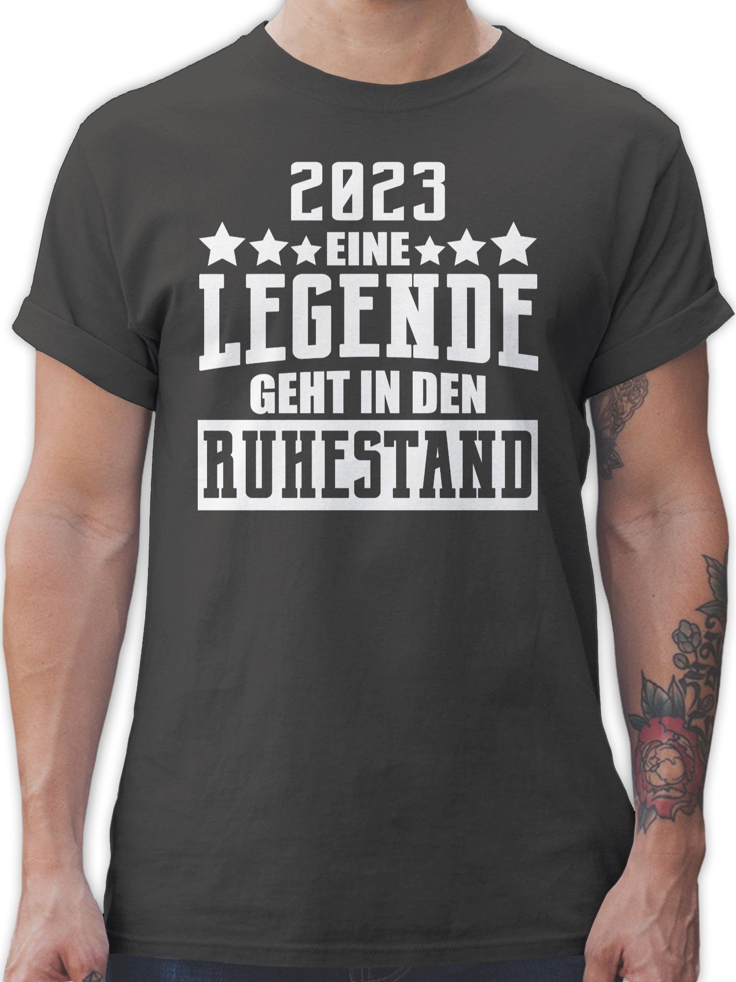 Shirtracer T-Shirt 2023 - Eine Legende geht in den Ruhestand Rentner Geschenk 3 Dunkelgrau