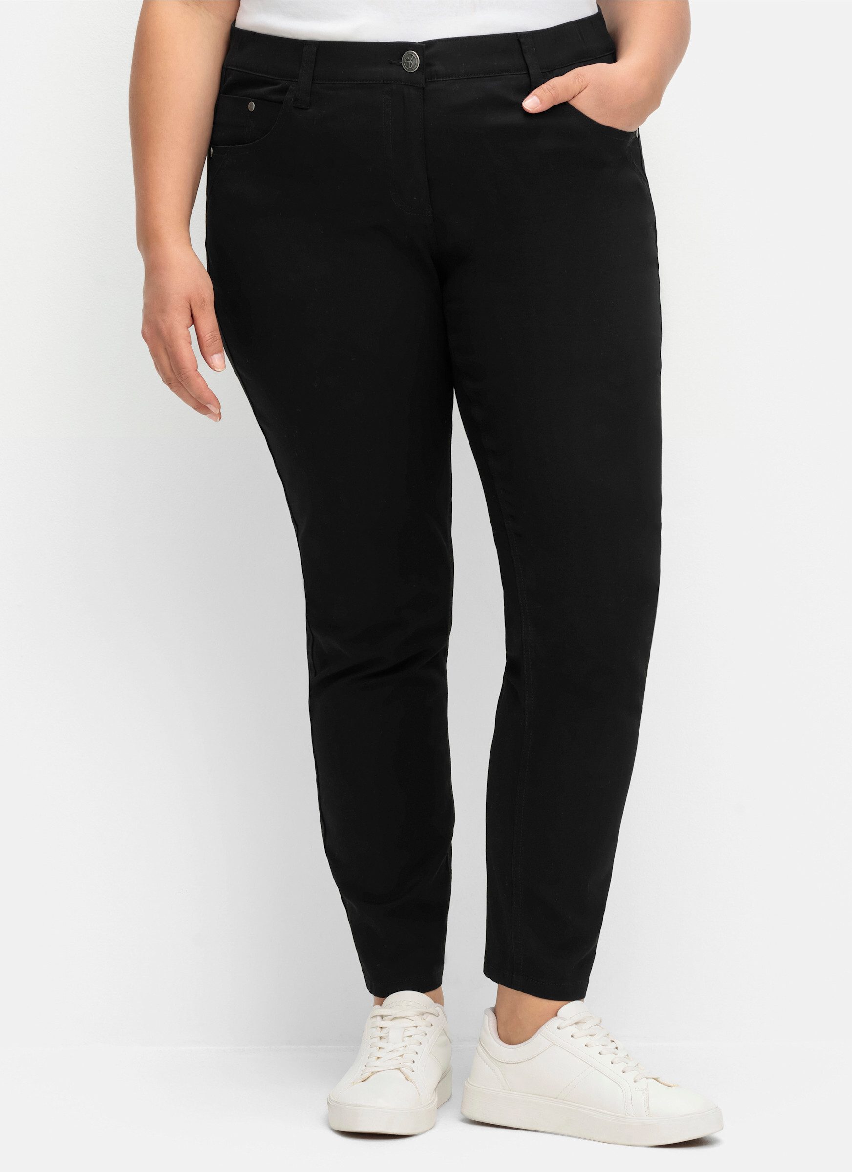 Sheego Jerseyhose Stretch-Hose Innenbeinlänge ca. 77 günstig online kaufen