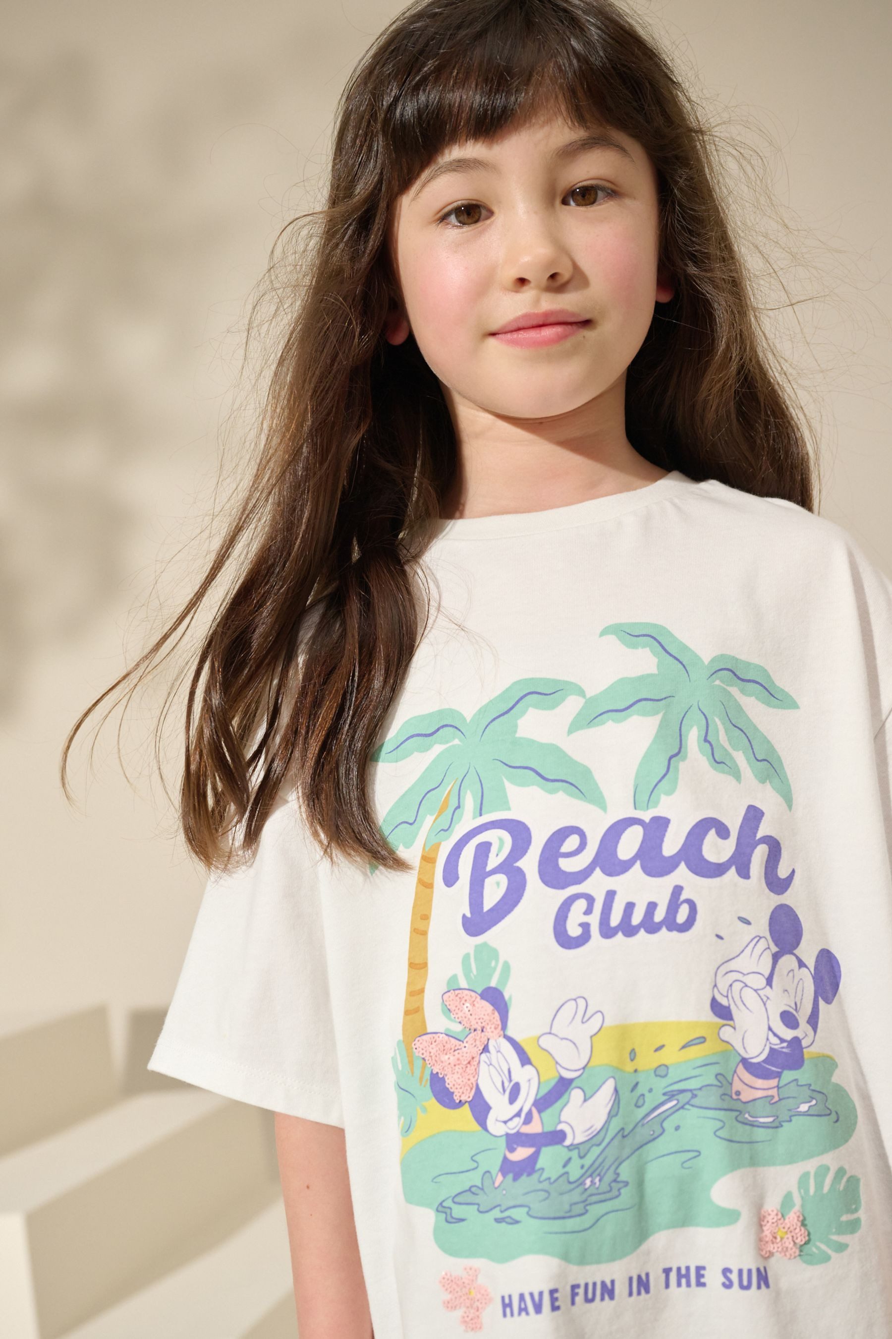 Next Paillettenshirt Lizenziertes Oversized Fit T-Shirt, Minnie Mouse (1-tlg)