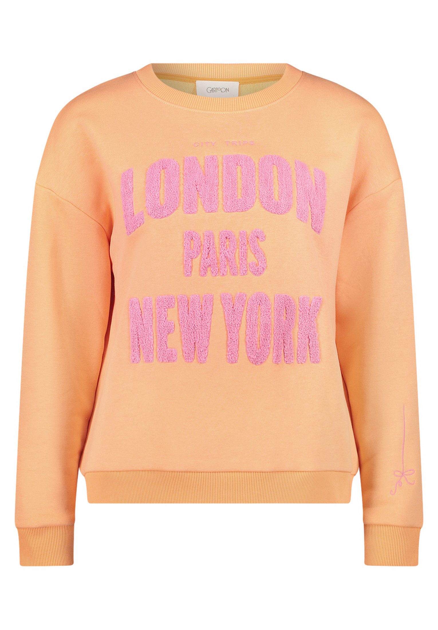 Cartoon Sweatshirt Damen mit Rippbündchen