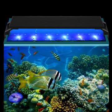 Clanmacy LED Aquariumleuchte 10W für 35-50cm LED Aquarium Beleuchtung mit timer Aufsetzleuchte, 10W für 35-50cm aquarium