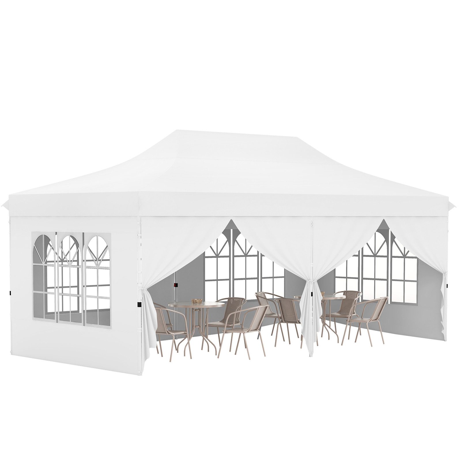 KOMFOTTEU Pavillon, Faltpavillon 3x6m, höhenverstellbar mit günstig online kaufen