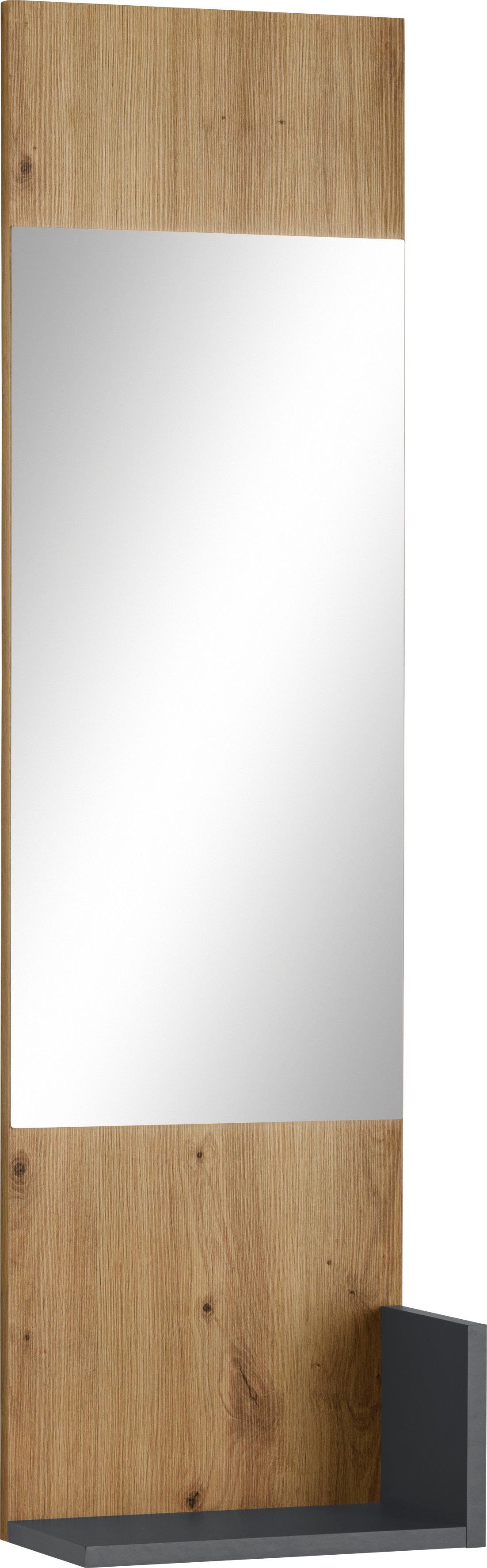 INOSIGN Spiegelpaneel Kosmo, Breite 32 cm, mit 1 Ablage eiche/anthrazit