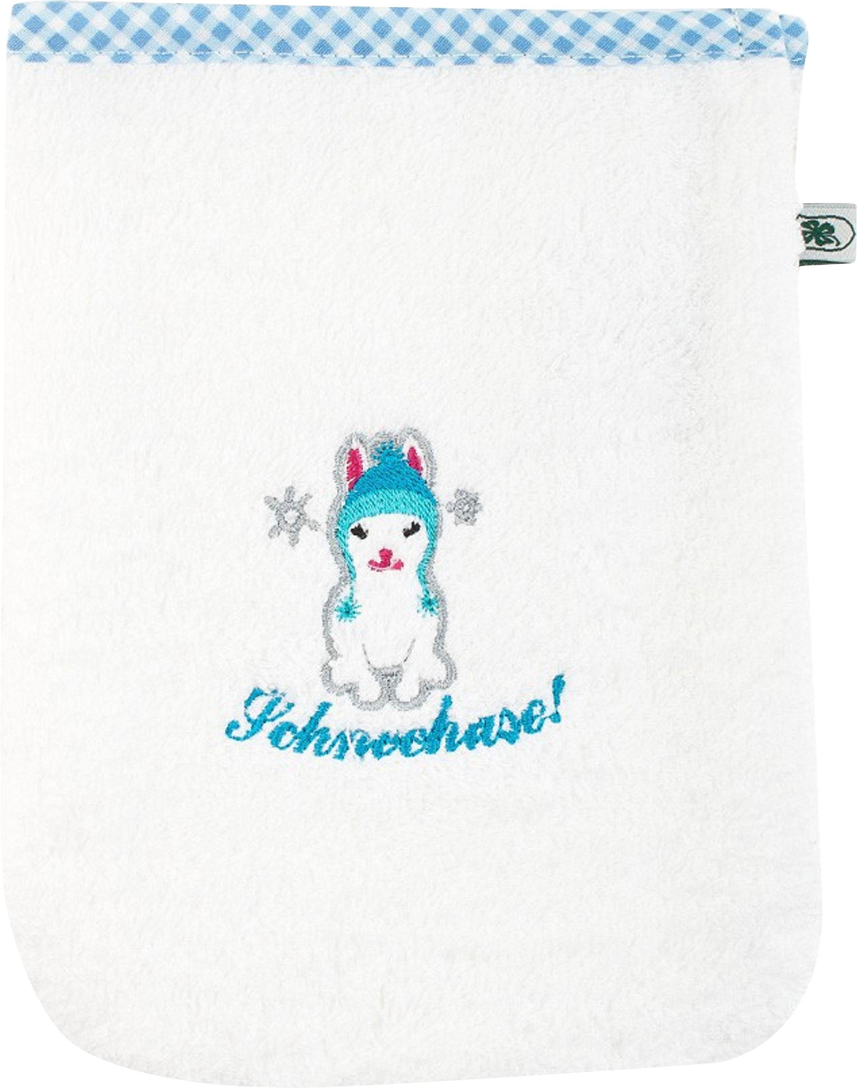 ADELHEID Мочалки Schneehase Мочалки, (3-St), mit Paspel und Stickerei