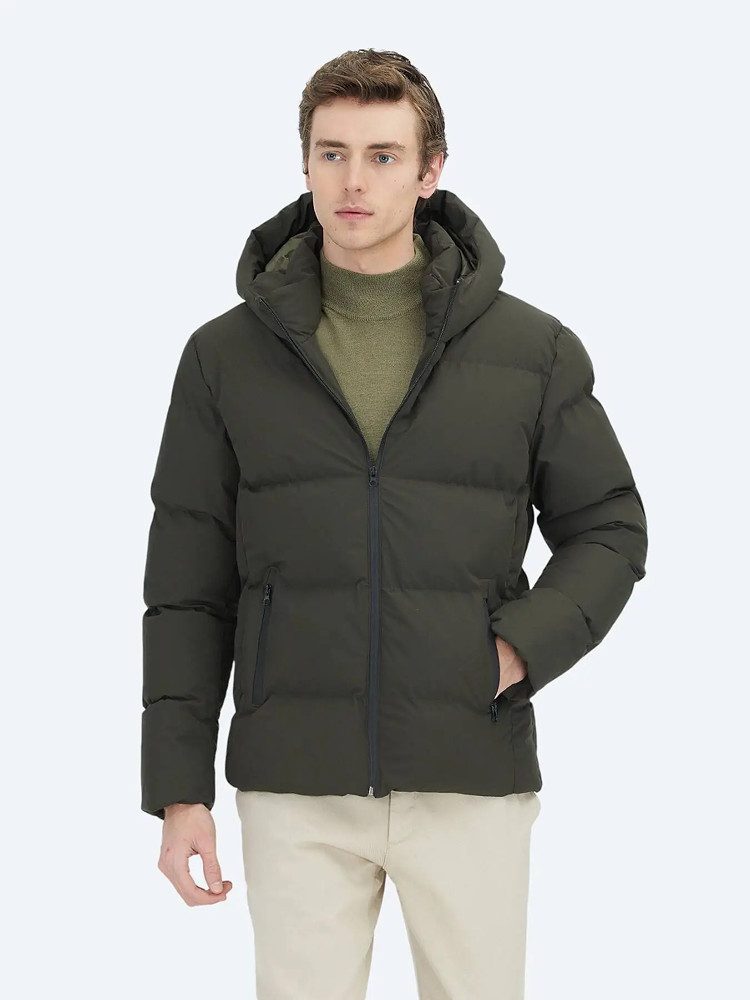 KİP Jeansjacke Khaki Regular Fit Kapuzen Freizeitjacke