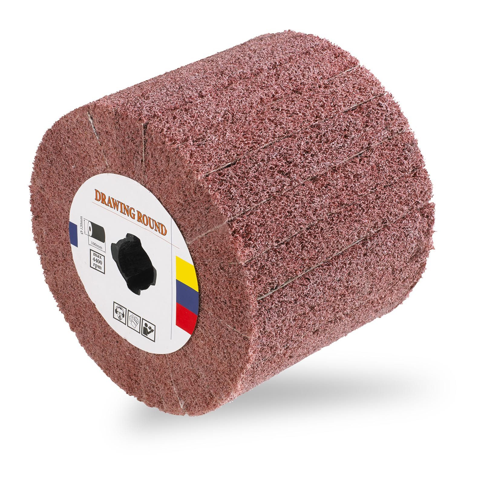 MSW Schleifbockscheibe Satinierwalze Nylon 100X120 mm 80Er Körnung