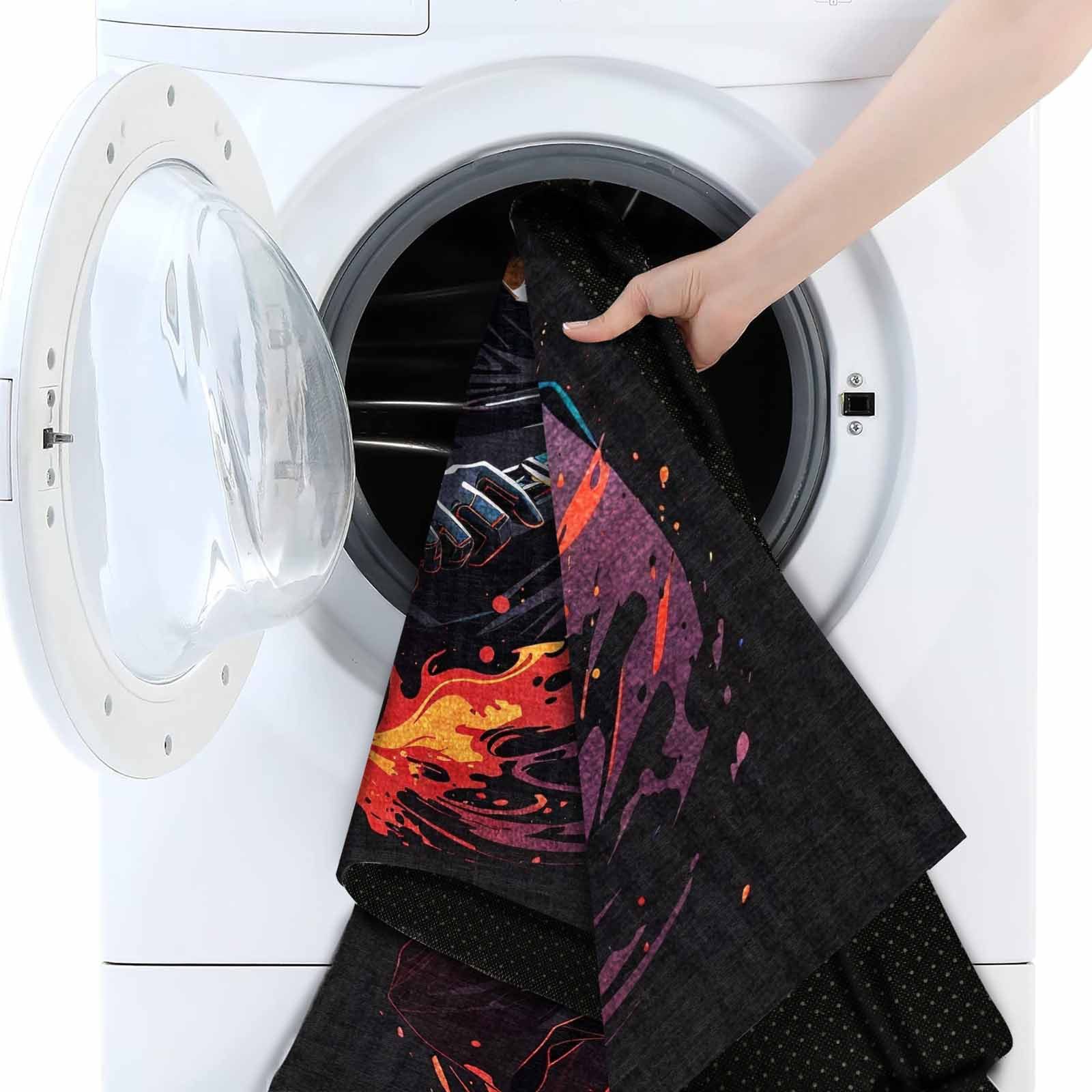 Bamyum Teppich Power Teppich mit Chenille Druck, Gaming Videospiel Waschbarer Teppich, Einzelstück
