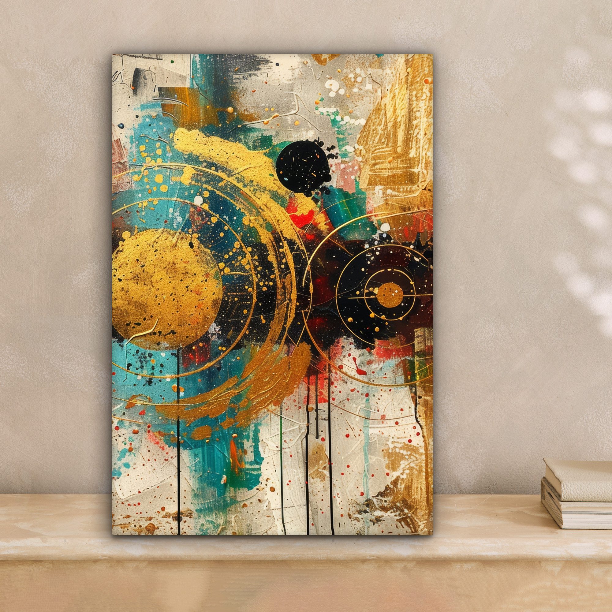 OneMillionCanvasses® Leinwandbild Kunst - Abstrakt - Ästhetisch - Gold, Fot günstig online kaufen