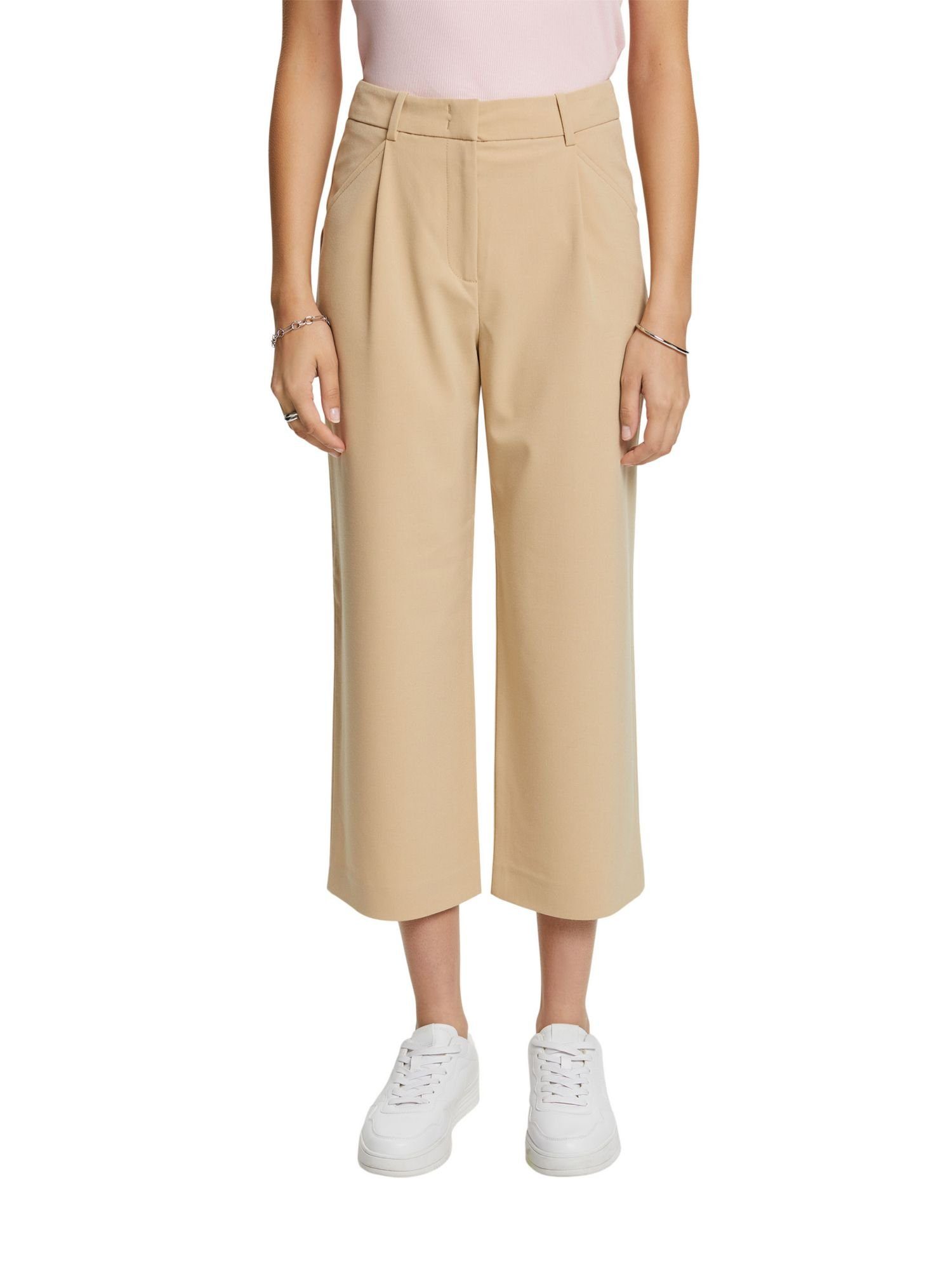 SAND High-Rise-Culotte mit Bundfalten Collection Esprit Culotte