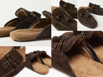 Tom Ford Tom Ford Stephan Shearling Tasselled Loafers Slippers Lamm- Shoes Sneaker