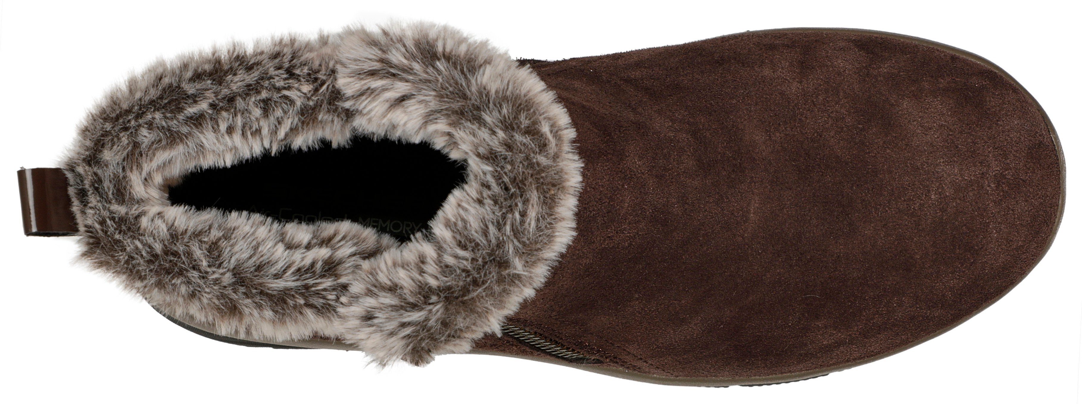 Skechers EASY GOING - HIGH ZIP Winterboots Winterschuh mit Fellimitatkragen