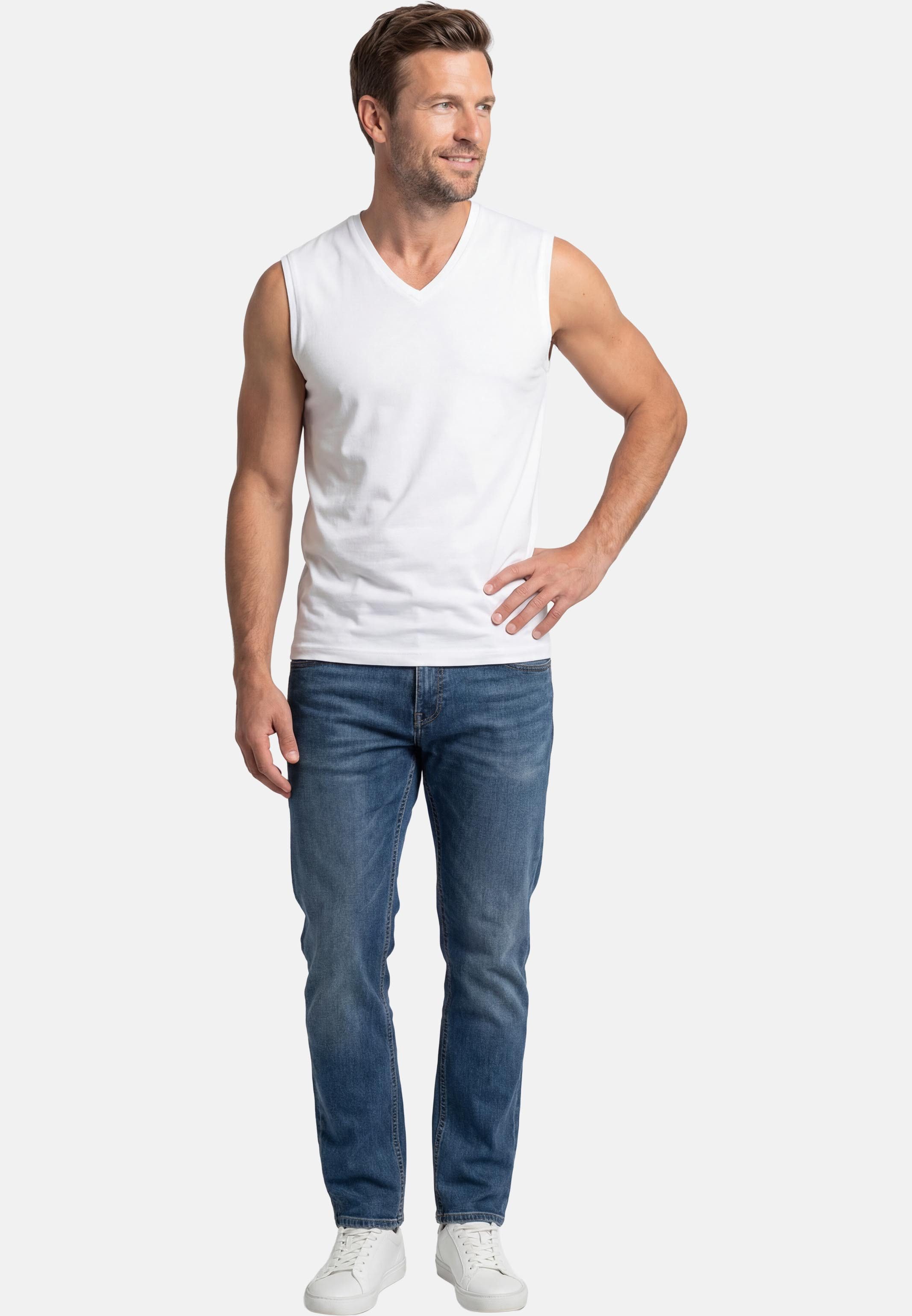 RAGMAN Unterhemd 2er Pack Basic (Spar-Set, 2-St) Unterhemd / Tanktop - Baumwolle - Atmungsaktiv
