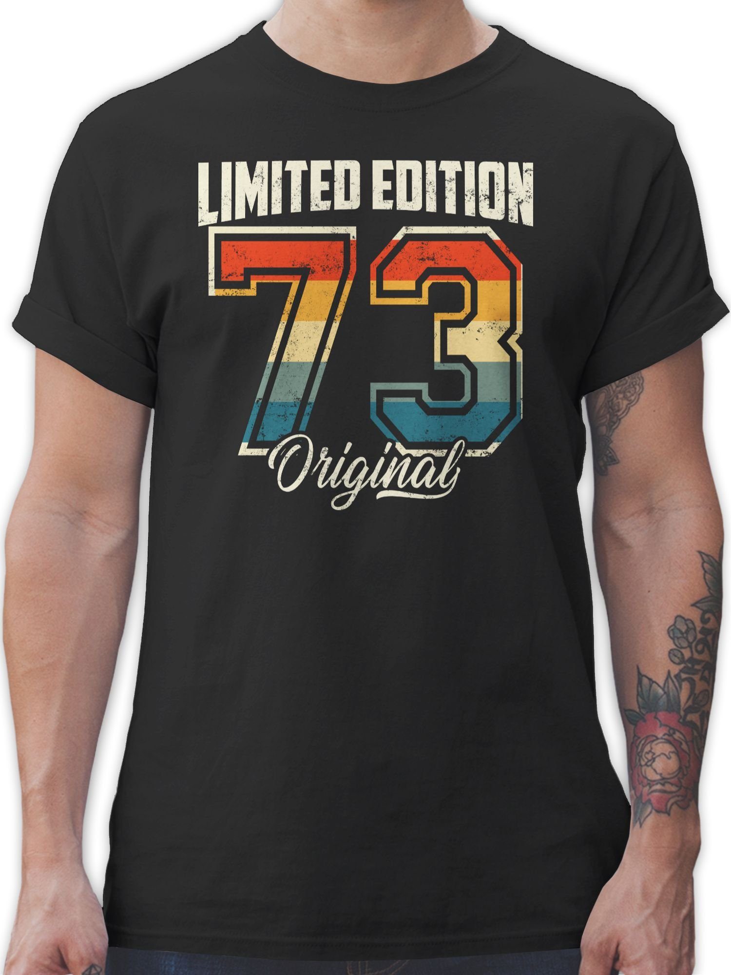 Edition 1973 Limited 02 50. Original T-Shirt Geburtstag Schwarz Shirtracer