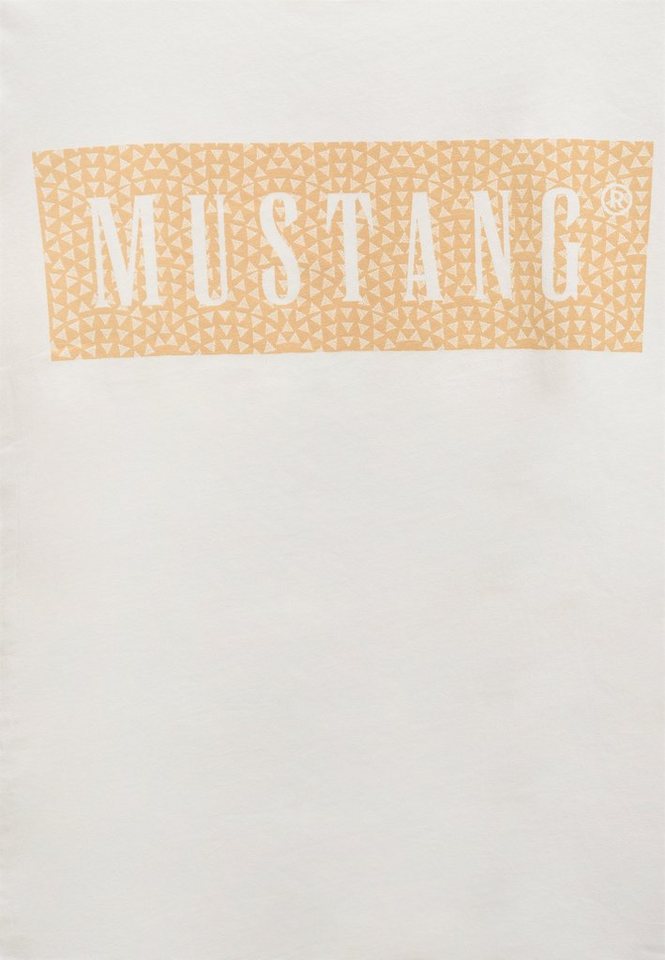 MUSTANG Kurzarmshirt Mustang T-Shirt Print-Shirt, Figurnaher Schnitt