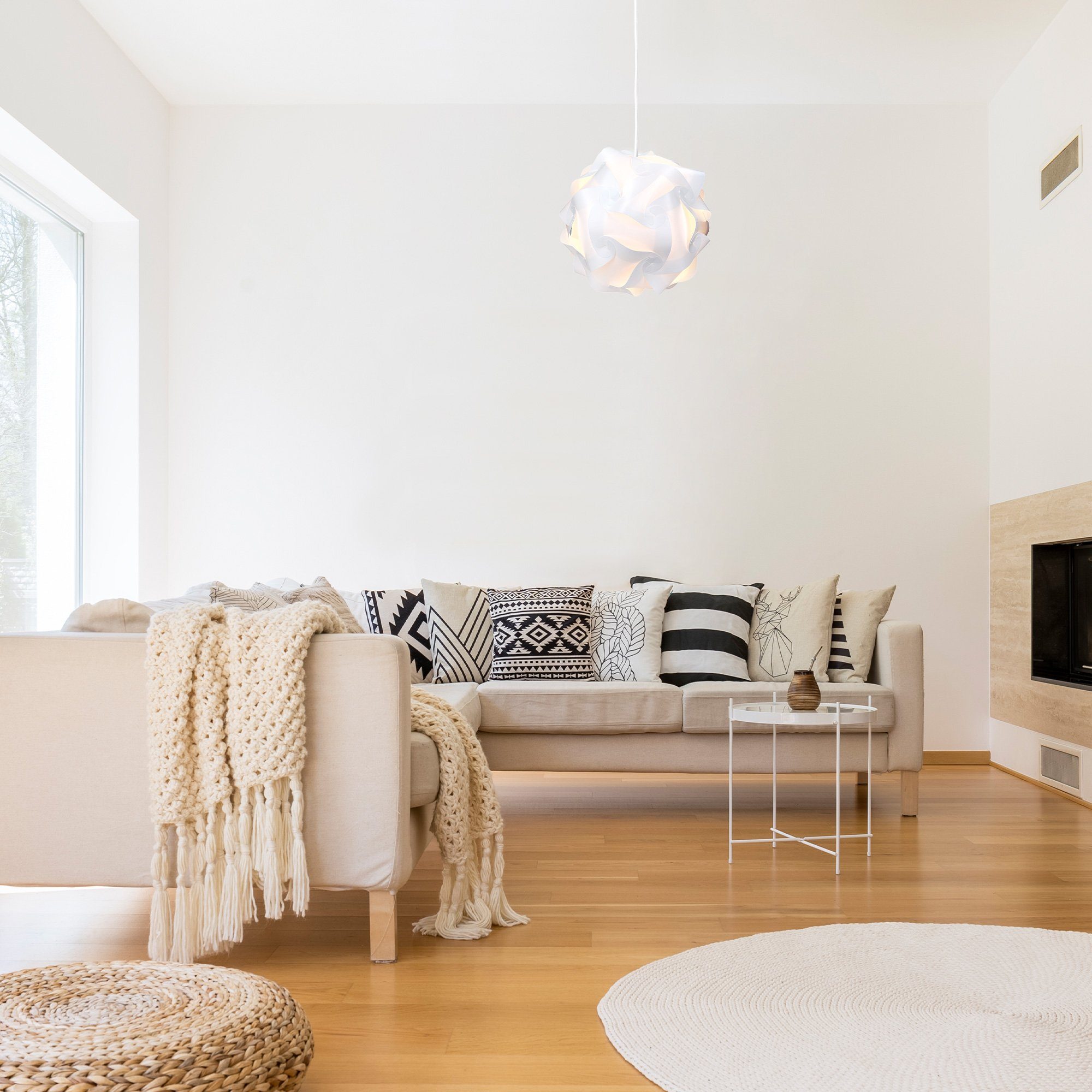 kwmobile Deckenleuchten DIY Puzzle Lampenschirm - Pendelleuchte Schirm - Ø günstig online kaufen