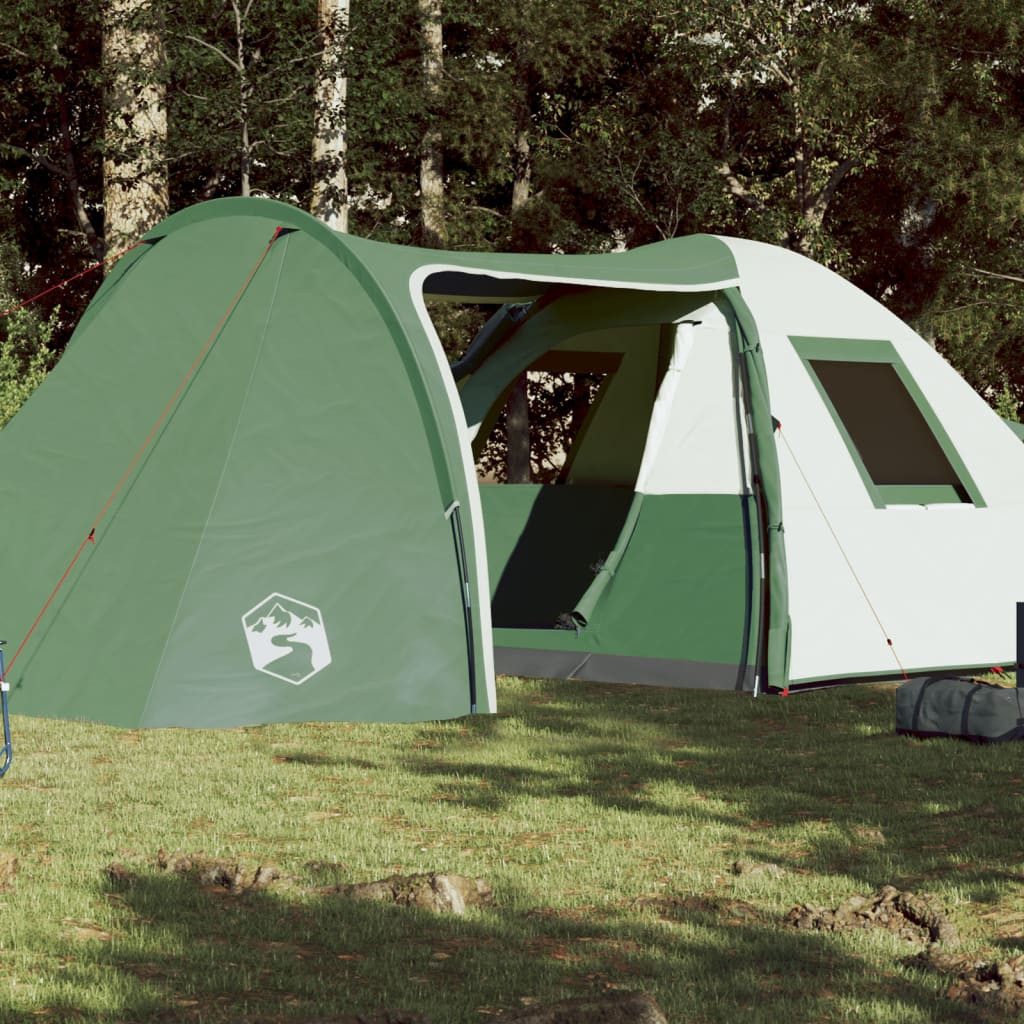 vidaXL Kuppelzelt 6-Personen Zelt Campingzelt Familienzelt Freizeitzelt 6 Personen Grün