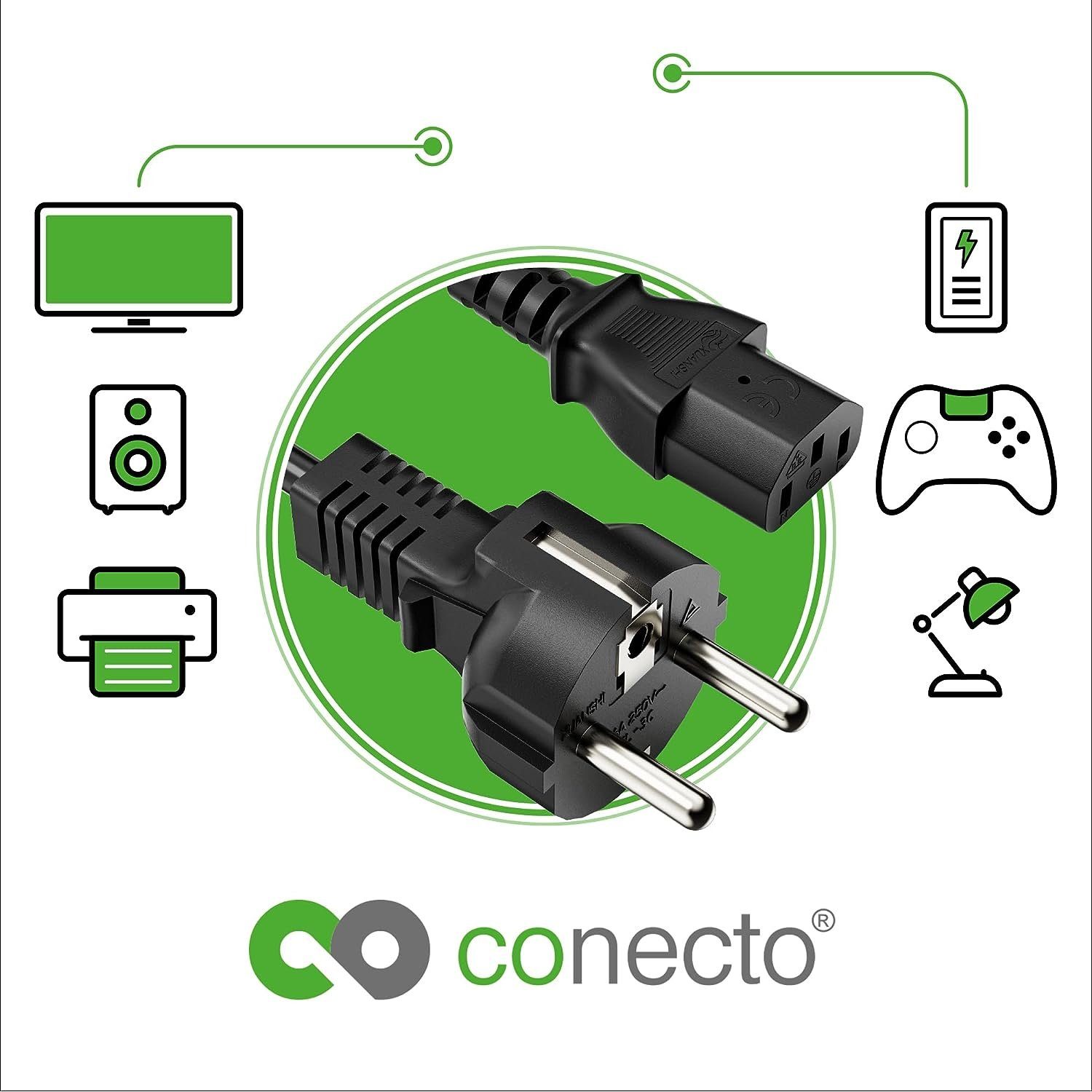 Strom-Kabel, C13 Schutzkontakt-Stecker (100 gerade conecto IEC-Buchse conecto auf Stromkabel, cm)