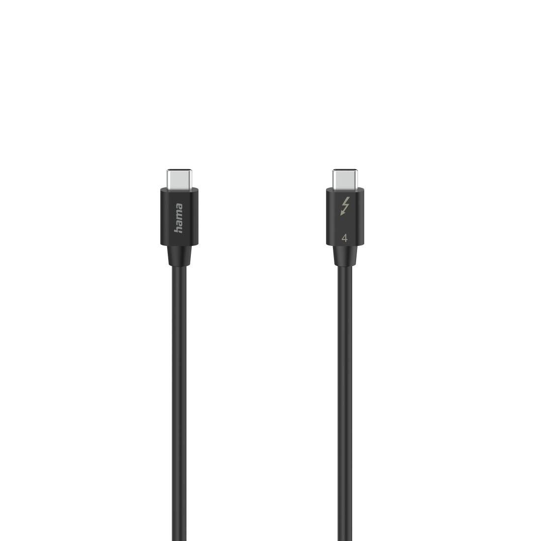 Hama Hama Thunderbolt™-4-Kabel "USB-C", 40 Gbit/s, 100 W, 0,80 m Thunderbolt-Kabel, USB-C, (80 cm)
