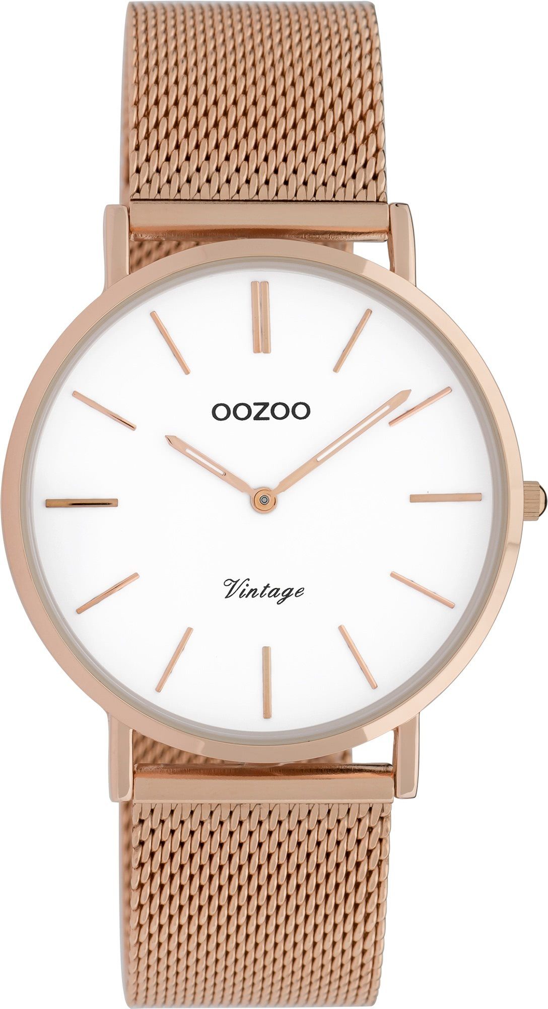 Quarzuhr Oozoo Damen Armbanduhr rosegold Analog