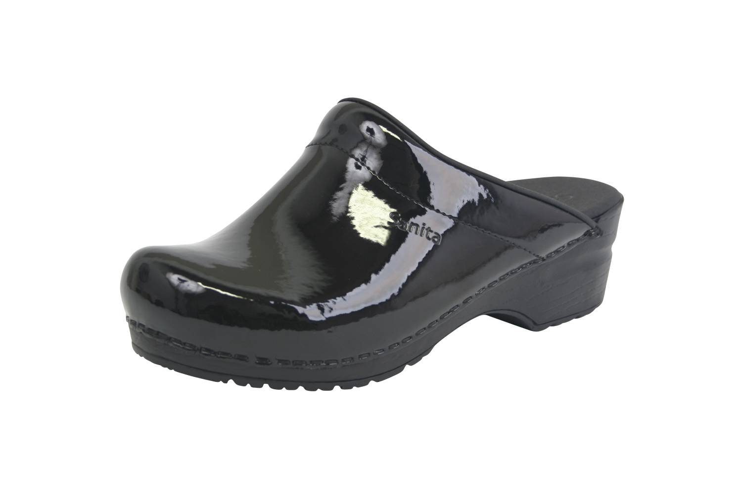 Black Sanita Sanita Patent Sonja Clog Original