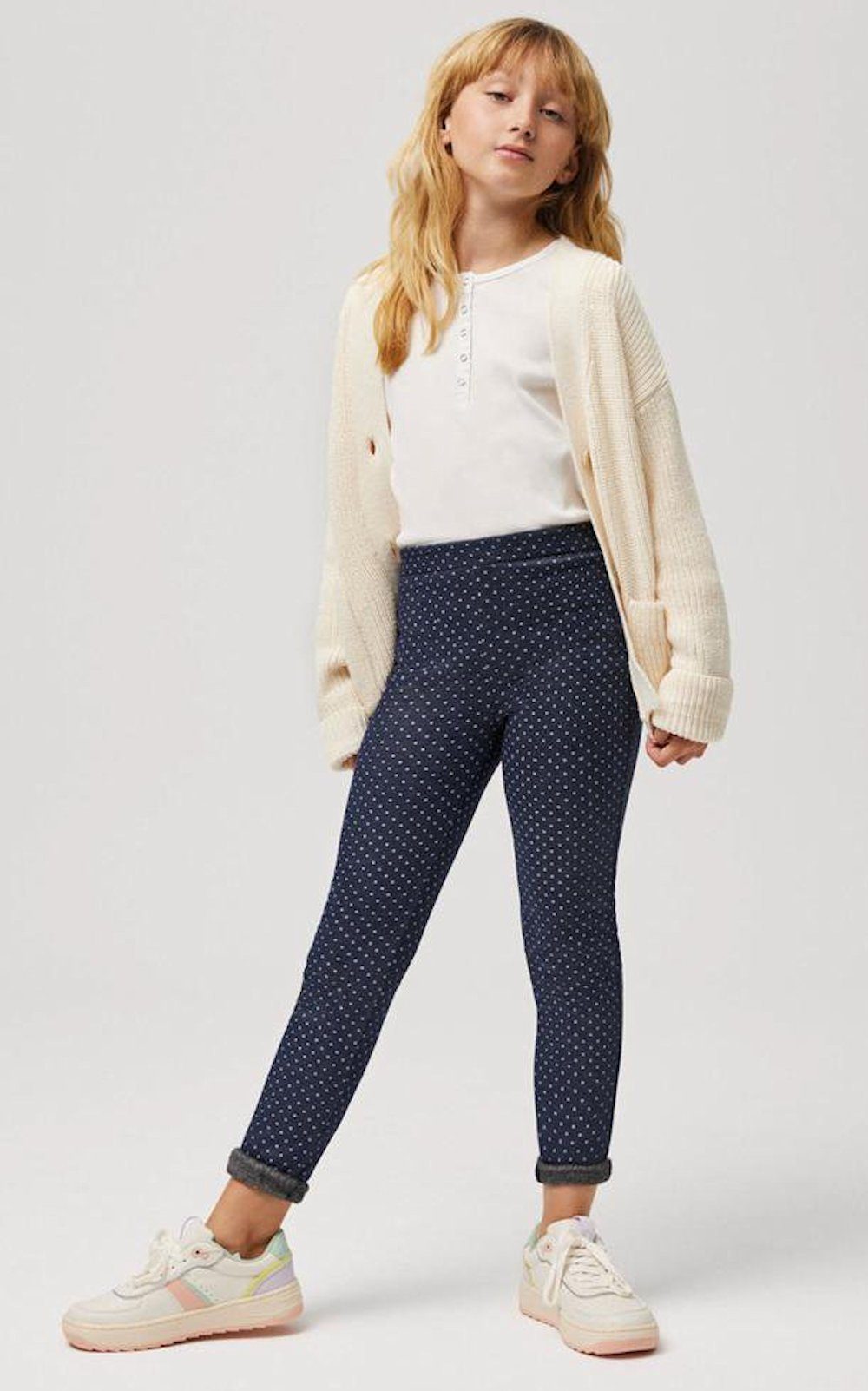 YSABEL MORA Леггинсы Ysabel Mora warme Thermo Леггинсы Punkte navy (1-tlg., kein Set)