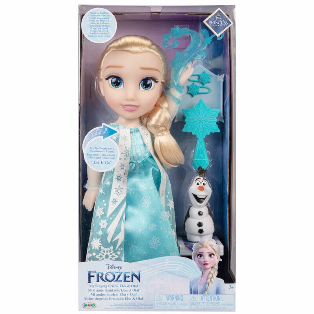 Jakks Pacific Stoffpuppe FRO Singende Elsa, ca. 35 cm