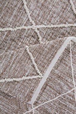 Teppich Pamplona, my home, rechteckig, Höhe: 8 mm, Handweb-Teppich, Rauten-Motiv, handgewebt, reine Baumwolle