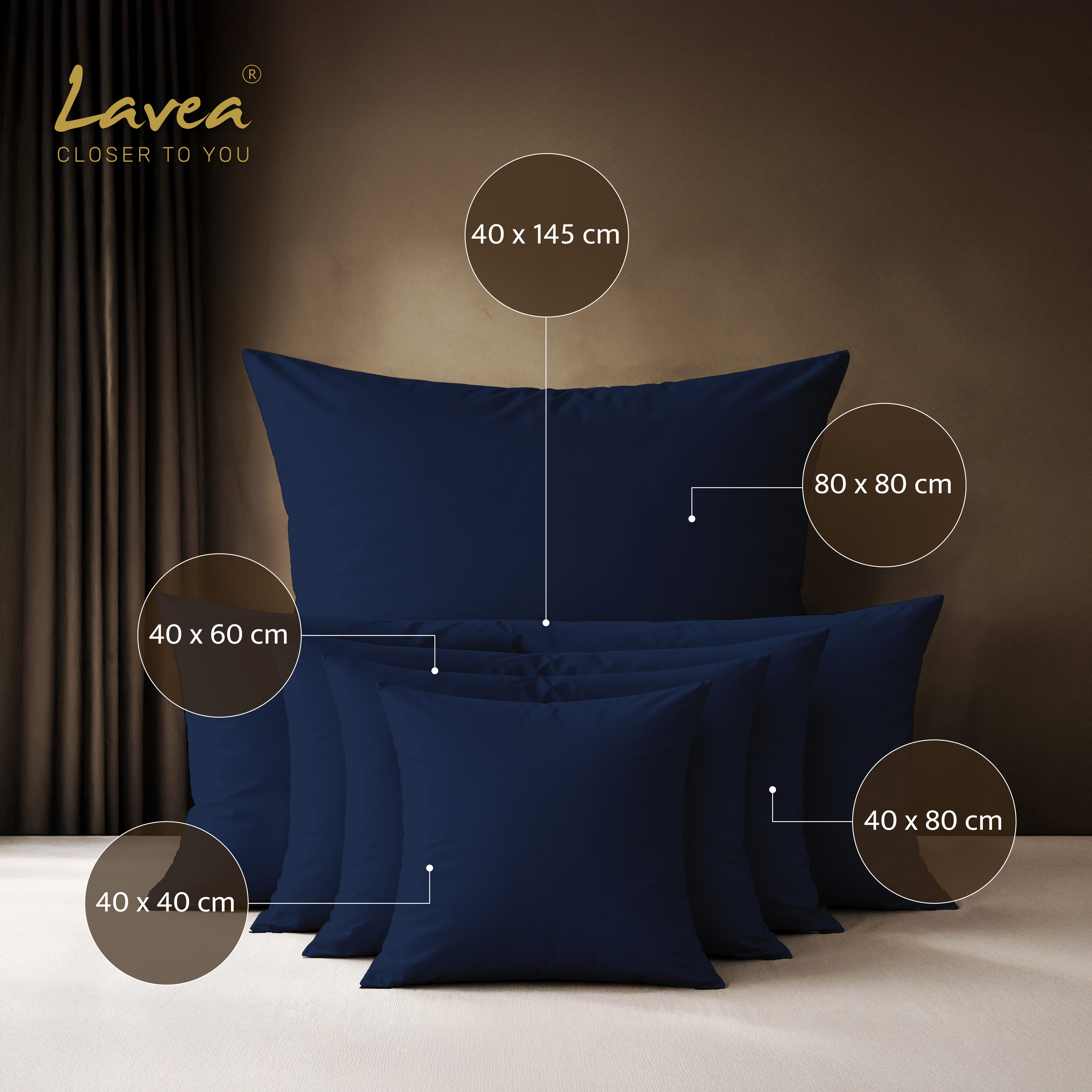 Lavea Kissenbezug 2er Set 100% Baumwolle flauschig, Jasmin, Kissenhülle, Kissenbezüge, (2 Stück), pflegeleicht, langlebige Qualität, mit Reißverschluss