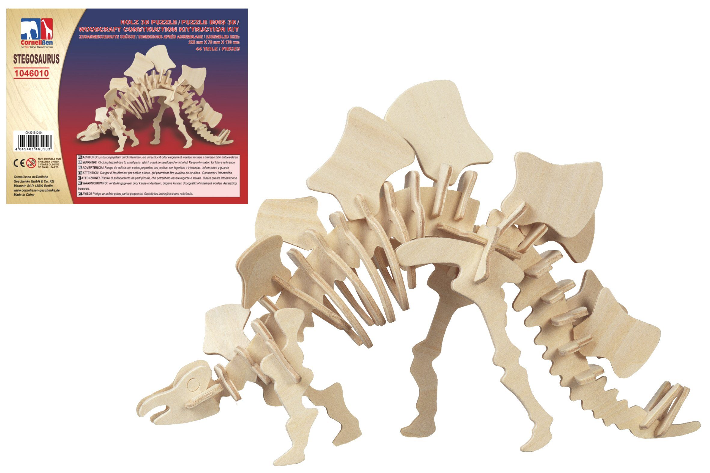 Cornelißen 3D пазли Holz 3D Пазли - Stegosaurus, Пазлиteile