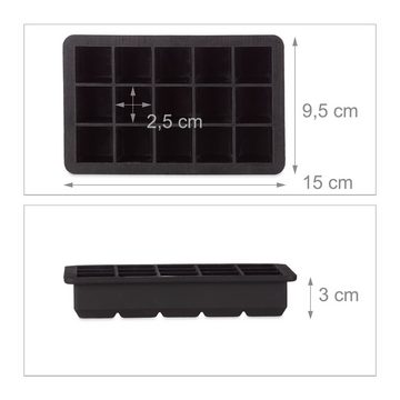 relaxdays Eiswürfelform 10 x Eiswürfelform Silikon 2,5 cm