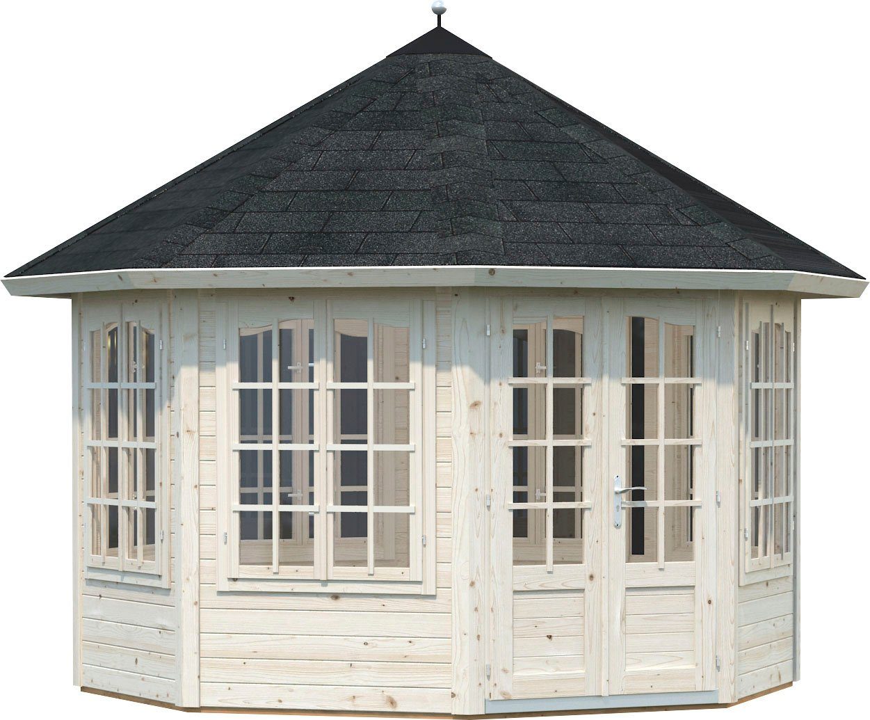 Palmako Gartenhaus Pavillon Veronica, BxT: 406x406 cm, naturbelassen
