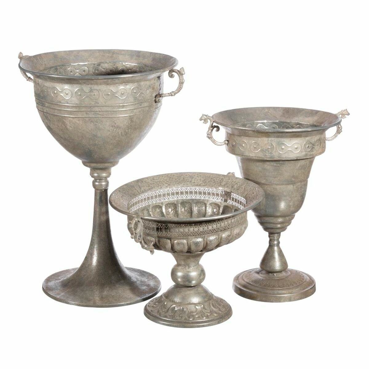 60 x Vase Metall 42,5 cm 52 Dekovase x Bigbuy Silber