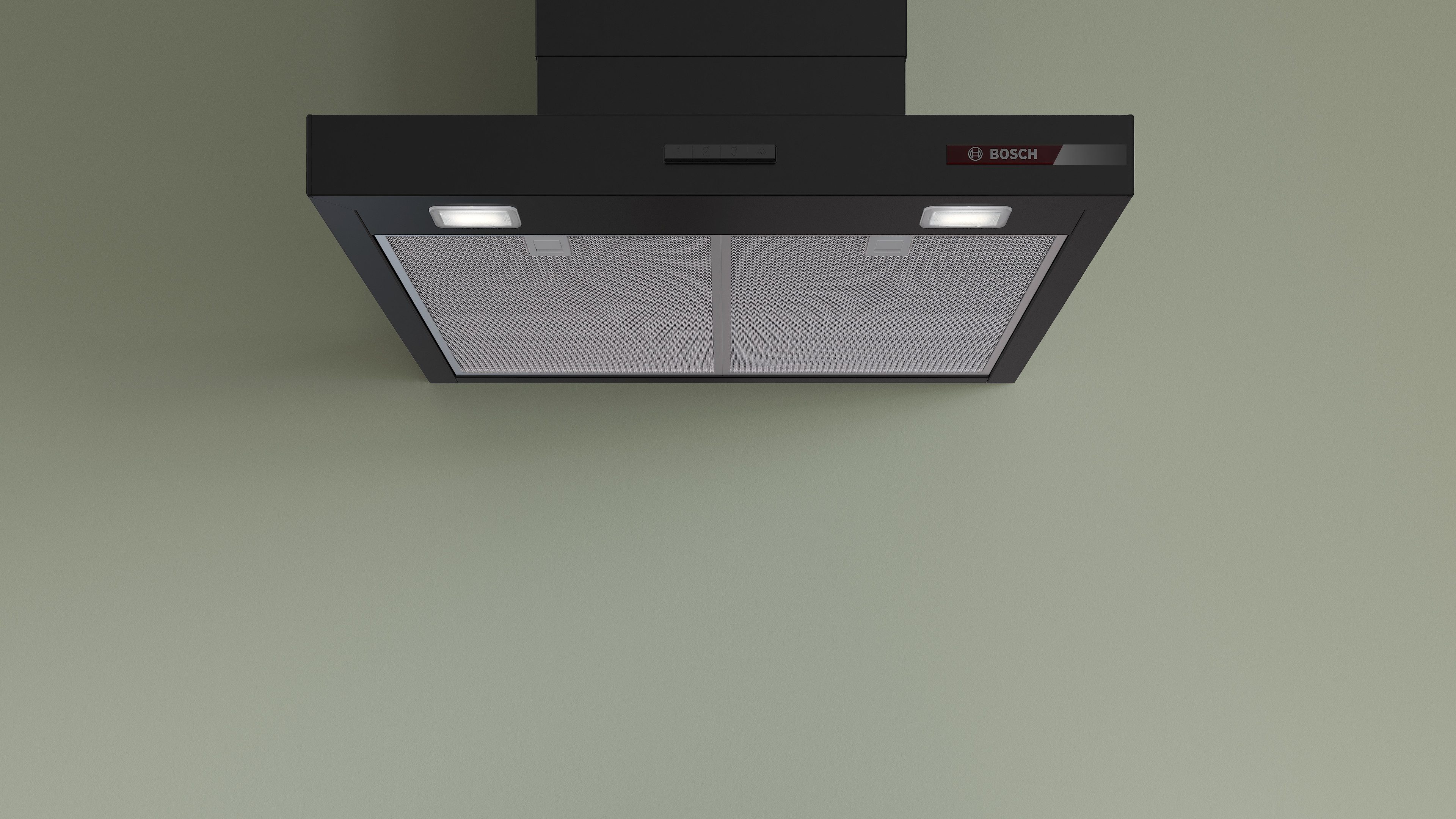 BOSCH Wandhaube DWB63BC60 Serie Serie 2 DWB63BC60, Einfache Tastensteuerung & effizientes Dual Filtersystem