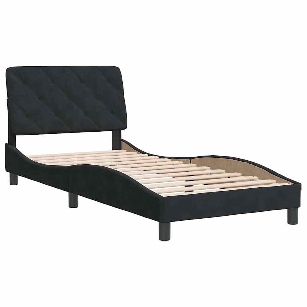 vidaXL Bett Bettgestell ohne Matratze Schwarz 90x190 cm Samt günstig online kaufen