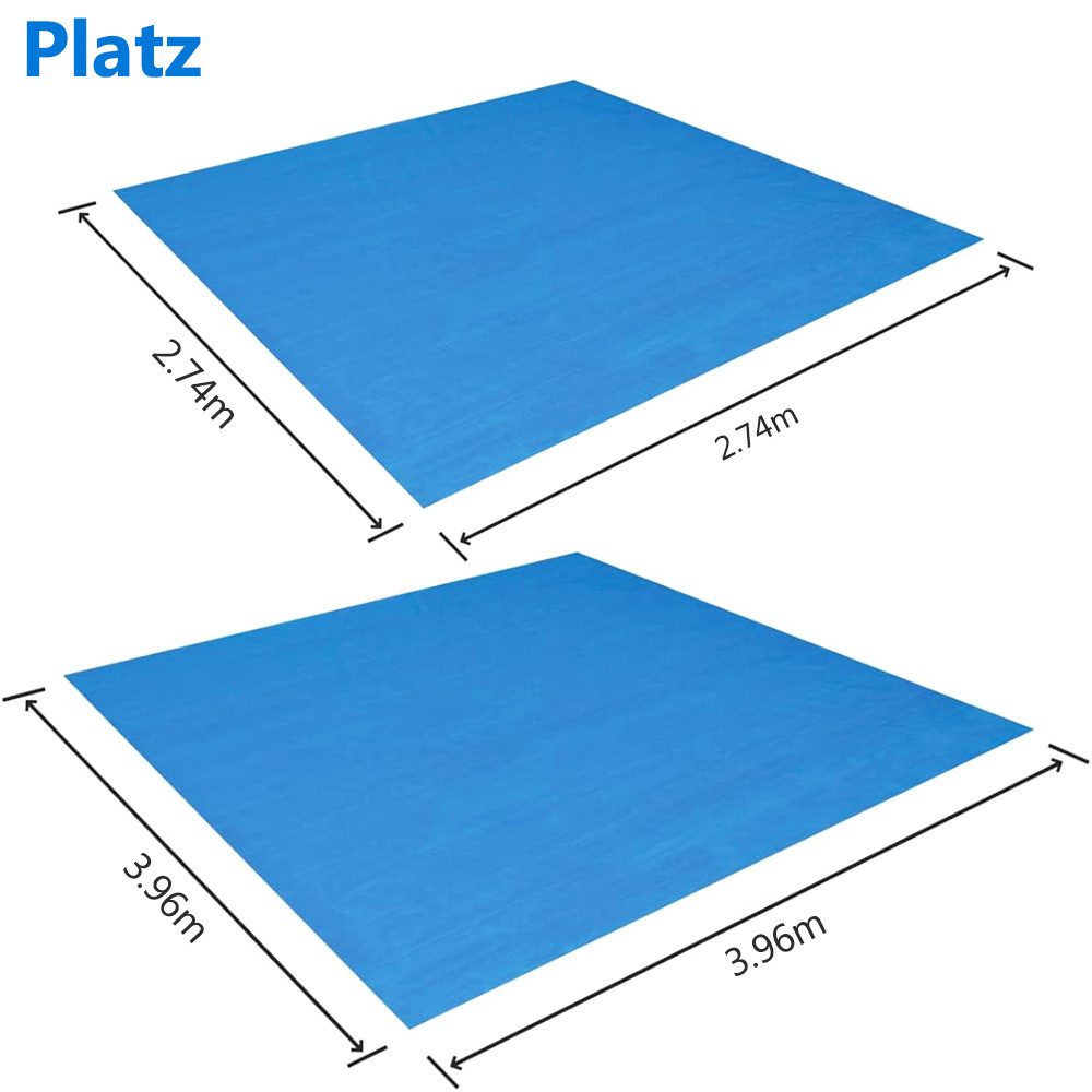 BTTO Bodenschutzplane Pool Bodenschutzplane Wasserdicht,PE Bodenplane (1-St), Pool-Abdeckung,Abdeckplane,für 8ft bis 14ft Frame oberirdische Pools