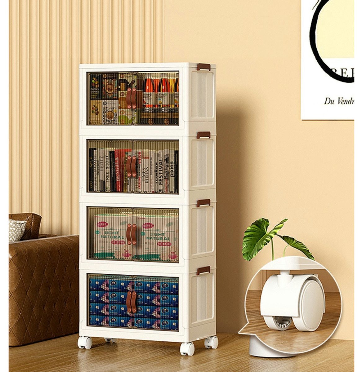 Simloveve Aufbewahrungsbox Stapelbare Aufbewahrungsbox mit Deckel,Schrank O günstig online kaufen