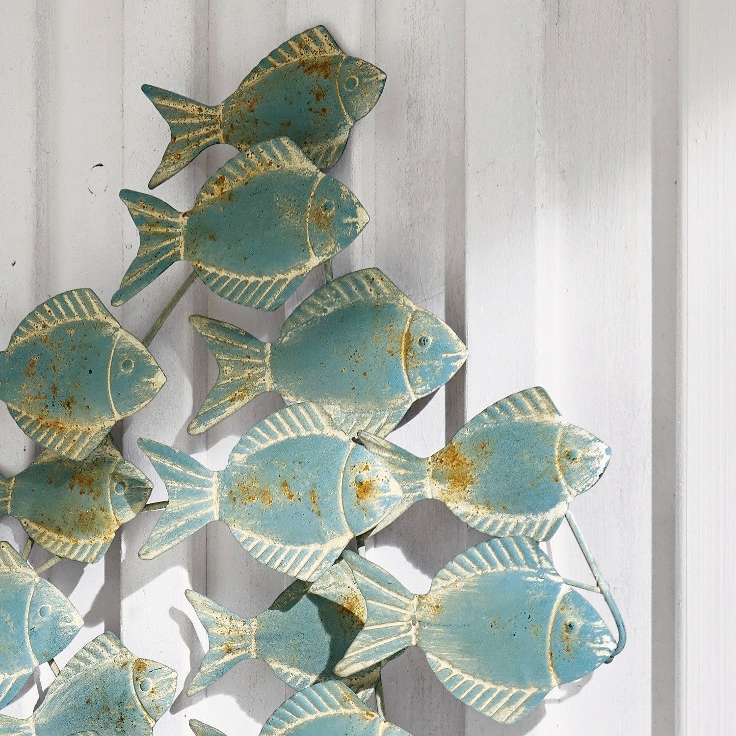 Mirabeau Wanddekoobjekt Wandornament Pesce graublau