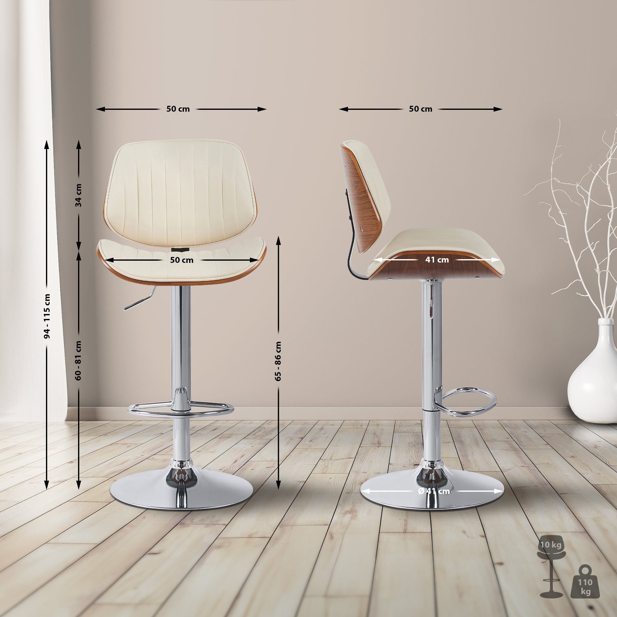 CLP Barhocker Clawson (2er Set, 2 günstig online kaufen